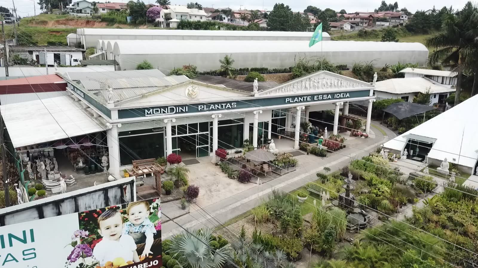 Fachada do viveiro Mondini Plantas em Pouso Redondo SC